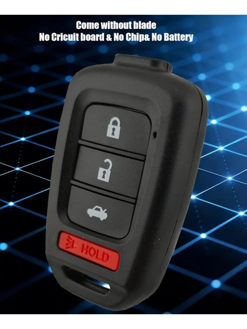 Key Fob Cover Shell for Honda Accord, Civic, HR-V, CR-V - No Cutting Needed!